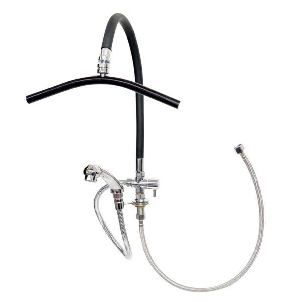Head Spa Waterfall Shower Head for Shampoo Sink Water Spa&Salon Care Adjustable Black, Silver