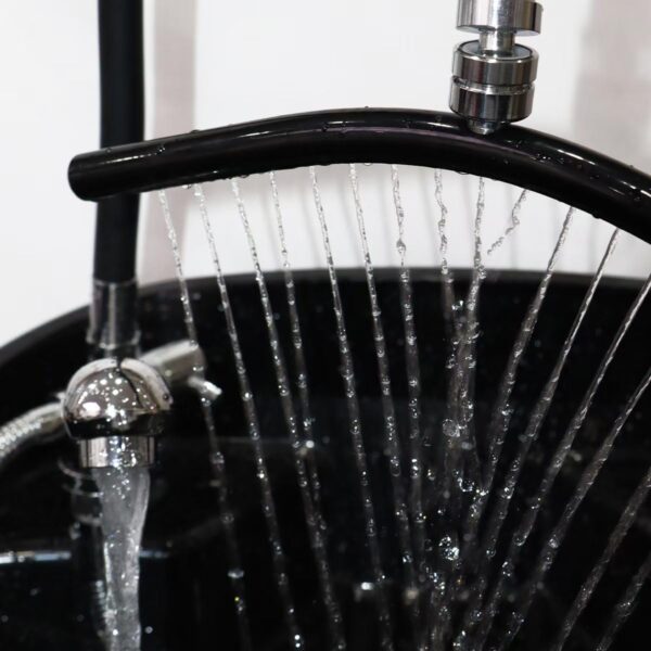 Head Spa Waterfall Shower Head for Shampoo Sink Water Spa&Salon Care Adjustable Black, Silver - Image 4