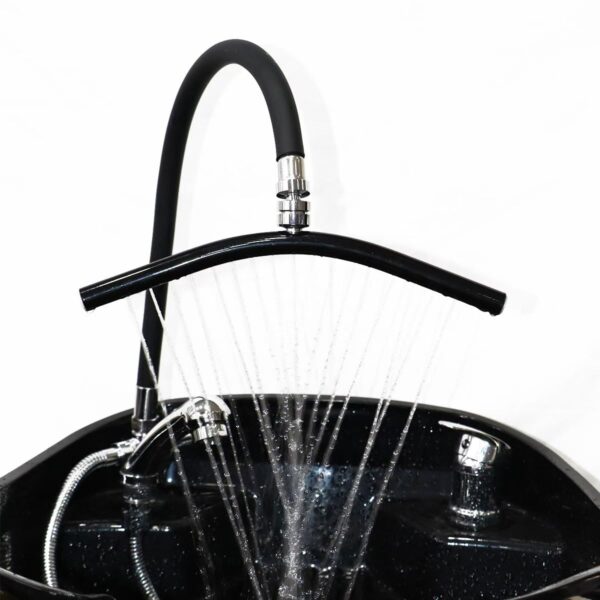 Head Spa Waterfall Shower Head for Shampoo Sink Water Spa&Salon Care Adjustable Black, Silver - Image 6
