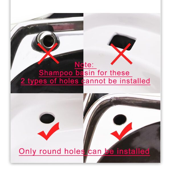 Head Spa Waterfall Shower Head for Shampoo Sink Water Spa&Salon Care Adjustable Black, Silver - Image 7
