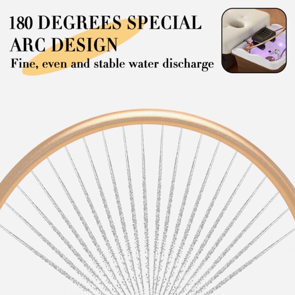 Water Circulation Hair Head Spa Equipment with Pillow, Water Circulation Frame Rack with 39.37" 304 Stainless Steel Water Hose, Shampoo Bed Accessories, for Hair Salon Massage Shower - Image 4