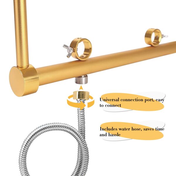 Water Circulation Hair Head Spa Equipment with Pillow, Water Circulation Frame Rack with 39.37" 304 Stainless Steel Water Hose, Shampoo Bed Accessories, for Hair Salon Massage Shower - Image 6