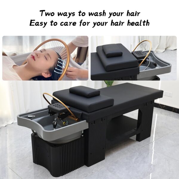 Japanese Head Spa Waterfall Equipment Bed, Portable Water Circulation Head Spa Sink, Shampoo Bowl Waterfall Head Spas - Image 6