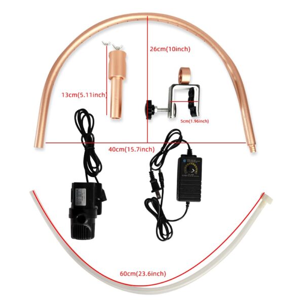 Head Spa Portable Water Therapy Water Outlet Frame Waterfall Adjustable Fits Most Shampoo Bowl Bed For Massage Salon Equipment, Gold - Image 7