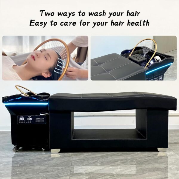 Japanese-Style Head spa Waterfall Equipment, Including a Waterfall Shampoo Basin spa Unit with a 60-Liter Water Storage Tank. Portable recirculating Basin (with steam Therapy Function). - Image 7