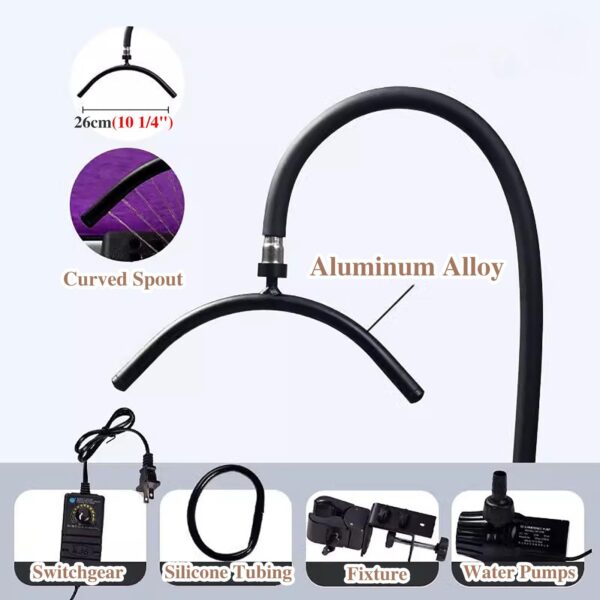 Home Salon Shampoo Bowl Rack for Waterfall Shower Head, Spa Equipment for Hair Salon and Beauty Sink - Efficient Water Outlet for Head Massage and Shower - Image 3