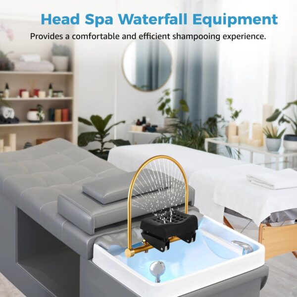 Head Spa Waterfall Equipment, Water Circulation Shampoo Bowl Rack & Pillow, Head Spa Attachment for Salon, Shampoo Bed Show Accessories, Ideal for Salon Hair Washing Station - Image 5
