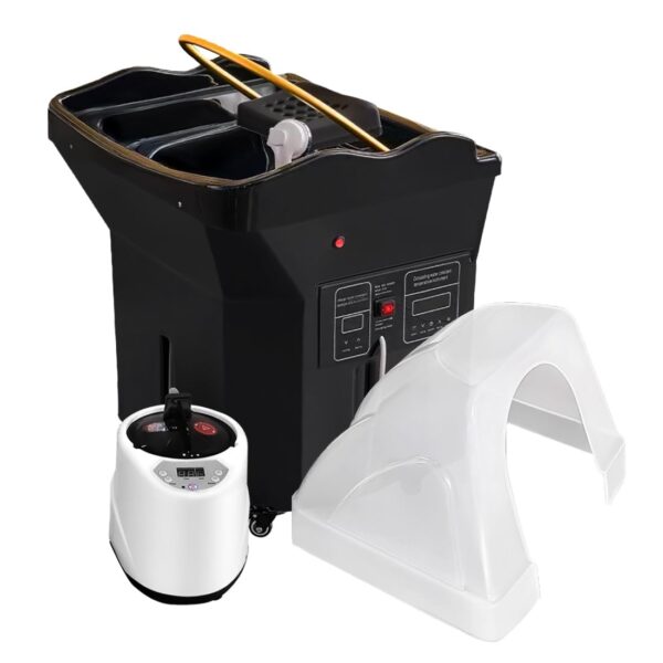 Japanese Head spa Equipment with 60 Litre Water Storage Tank, Fumigation Function, Water Cycle Shampoo Basin, Thermostatic Head spa Equipment, Enjoy Head Care to The Fullest (Black)