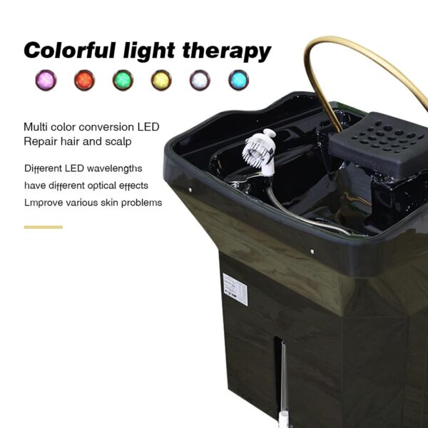 Japanese Head spa Equipment with 60 Litre Water Storage Tank, Fumigation Function, Water Cycle Shampoo Basin, Thermostatic Head spa Equipment, Enjoy Head Care to The Fullest (Black) - Image 4