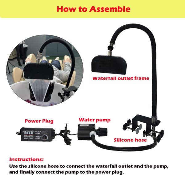 Hair Spa Head Therapy Equipment with Pumb, SPA Shower Water Circulation in The Shampoo Bowl, Head Spa Machine for Salon - Image 7