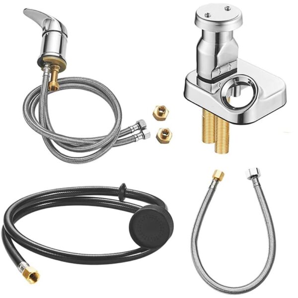 Salon Shampoo Bed Bowl Sink Basin Faucet with Vacuum Breaker Replacement Kit Wash Hair Mixing Valve Shampoo Bowl Waterfall Head Spa,Vacuum Breaker Outside Faucet,Shampoo Bowl Hose
