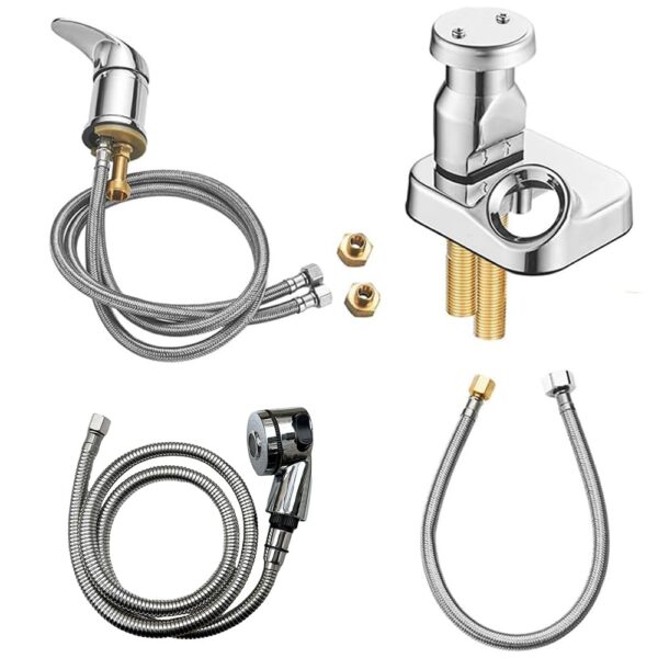 Shampoo Bowl Faucet,Faucets for Shampoo Bowls Sink Chrome, Sprayer Hose, Vacuum Breaker, Vacuum Breaker Hose, Shampoo Spray Head