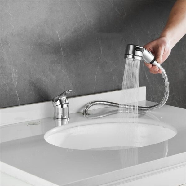 Shampoo Bowl Faucet,Faucets for Shampoo Bowls Sink Chrome, Sprayer Hose, Vacuum Breaker, Vacuum Breaker Hose, Shampoo Spray Head - Image 3