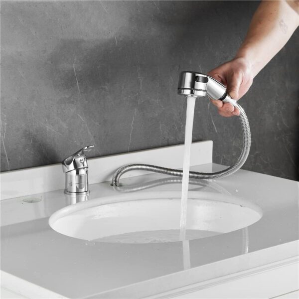 Shampoo Bowl Faucet,Faucets for Shampoo Bowls Sink Chrome, Sprayer Hose, Vacuum Breaker, Vacuum Breaker Hose, Shampoo Spray Head - Image 4