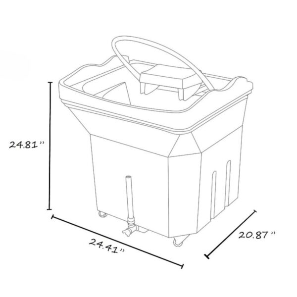 Portable Head Spa Non-Plumbing, U-Shape Water Massage Shampoo Backwash Unit with Cover Pillow, Spa Resort Hair Salon Equipment, White Base White Bowl, Without Bed - Image 3