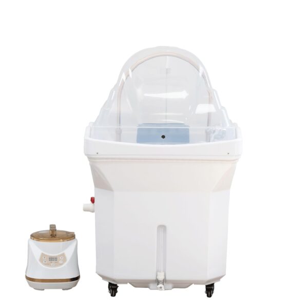 Portable Head Spa Non-Plumbing, U-Shape Water Massage Shampoo Backwash Unit with Cover Pillow, Spa Resort Hair Salon Equipment, White Base White Bowl, Without Bed - Image 4