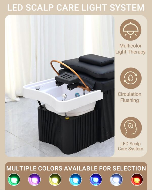 Head Spa Massage Bed, Massage Table Shampoo Bed Headspa Equipment with Fumigation and Water Cycle Hair Care, Japanese Headspa Shampoo Table for Barbershop, Beauty Salon (Basic) - Image 5
