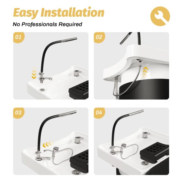 Head Spa Equipment, Head Spa Attachment for Shampoo Bowl, Portable Waterfall Attachment for Salon and Home - Image 9