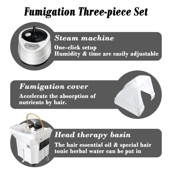 Japanese Head Spa Equipment Sink Portable with 60L Water Tank, Thermostatic Head Spa Equipment Water Circulation Shampoo Basin, Enhance The Head Wash Experience - Image 6