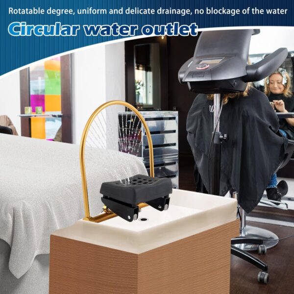 Water Circulation Hair Head Spa Equipment with Pillow Water Circulation Frame Rack Shampoo Bed Accessories for Hair Treatment Fumigation Salon Barber Shop - Image 7