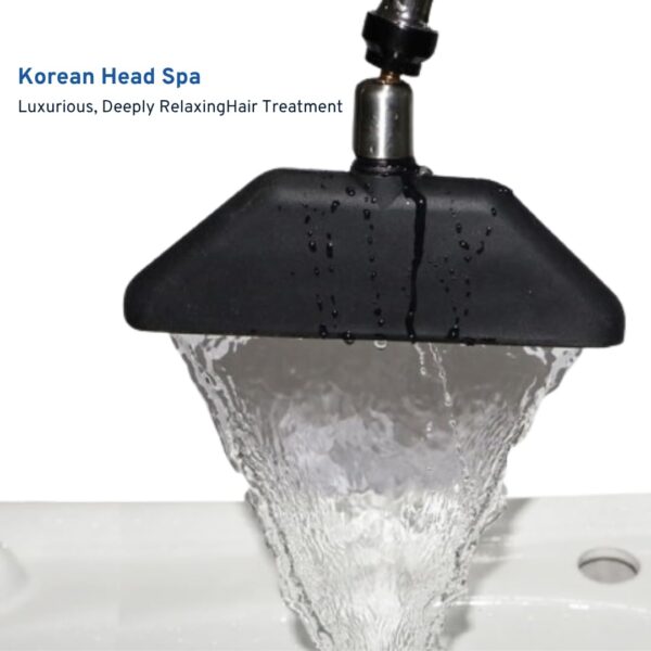 Waterfall Spa Shower for Shampoo Chairs Therapy Head with Shower Head, Salon Equipment for Head Massage, Black Set - Image 7