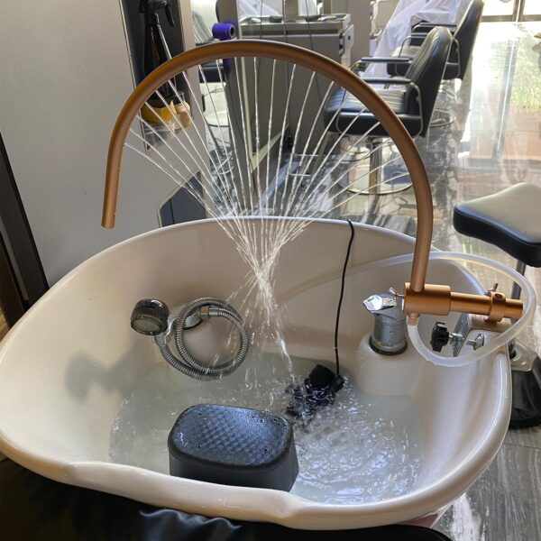 Shampoo bowl waterfall head spa Portable Hydrotherapy Adjustable Fits Most Shampoo Basin Bed Massage Salon Equipment