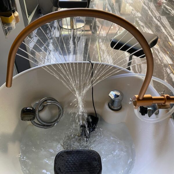 Shampoo bowl waterfall head spa Portable Hydrotherapy Adjustable Fits Most Shampoo Basin Bed Massage Salon Equipment - Image 11