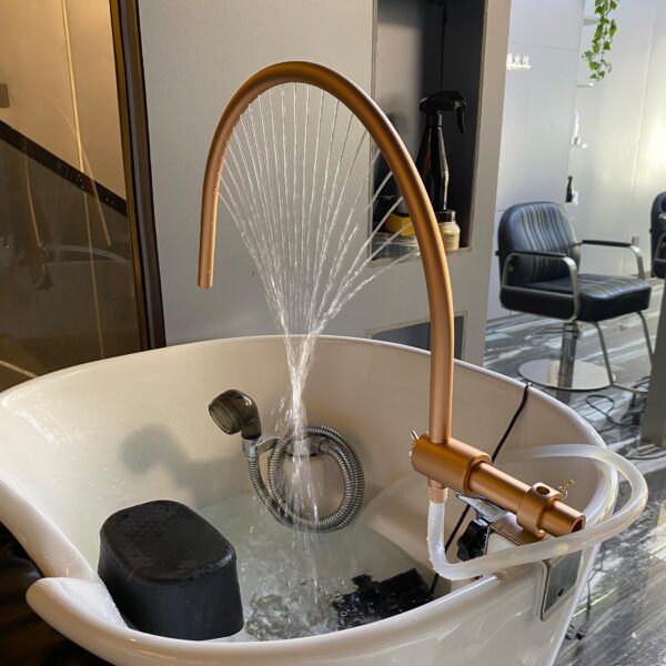 Shampoo bowl waterfall head spa Portable Hydrotherapy Adjustable Fits Most Shampoo Basin Bed Massage Salon Equipment - Image 5