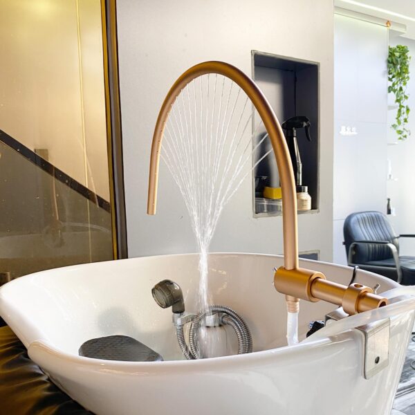 Shampoo bowl waterfall head spa Portable Hydrotherapy Adjustable Fits Most Shampoo Basin Bed Massage Salon Equipment - Image 6